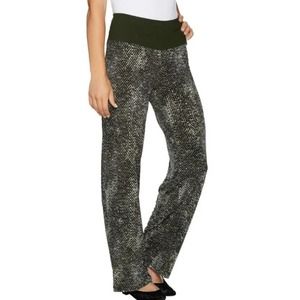 QVC women with control green and black chevron sparkle XL petite